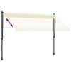 vidaXL Auvent r&eacute;tractable cr&egrave;me 300x150 m tissu et acier