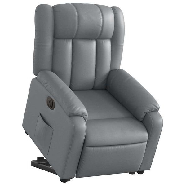 vidaXL Fauteuil inclinable &eacute;lectrique gris similicuir