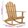 vidaXL Chaises &agrave; bascule Adirondack lot de 2 Bois de teck massif