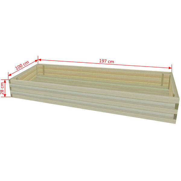vidaXL Jardini&egrave;re pour fleurs ou l&eacute;gumes Bois de pin impr&eacute;gn&eacute; 197 cm