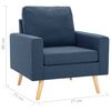vidaXL Ensemble de canap&eacute; 2 pcs Tissu Bleu