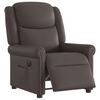 vidaXL Fauteuil inclinable &eacute;lectrique Marron brillant Similicuir