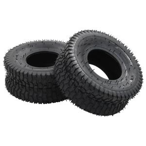 vidaXL Pneu de brouette et chambre &agrave; air 4pcs 15x6.00-6 4PR Caoutchouc