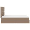 VidaXL Cadre de lit ottoman et matelas cappuccino 140x190cm similicuir