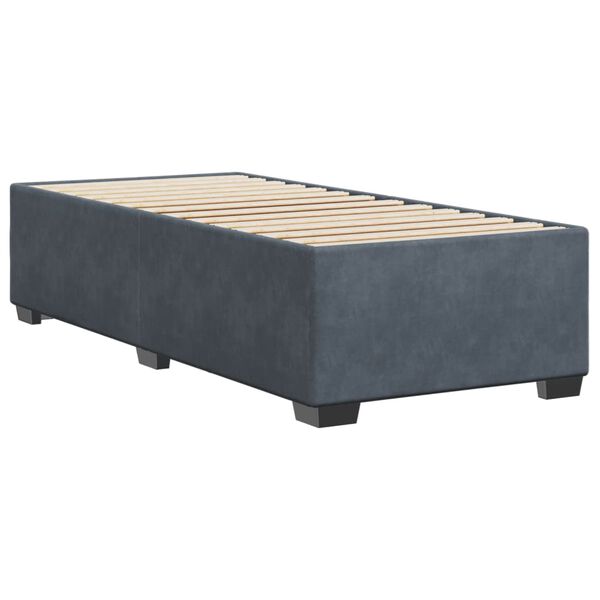 vidaXL Cadre de lit sans matelas gris fonc&eacute; 100x200 cm velours