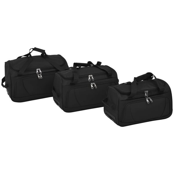 vidaXL Valise 3 pcs Noir