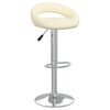vidaXL Tabourets de bar lot de 2 cr&egrave;me similicuir