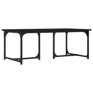 vidaXL Table basse Noir 90x50x35 cm Bois d'ing&eacute;nierie