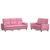 vidaXL Ensemble de Canap&eacute;s 2 pcs Rose Tissu