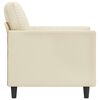 vidaXL Fauteuil Cr&egrave;me 60 cm Similicuir