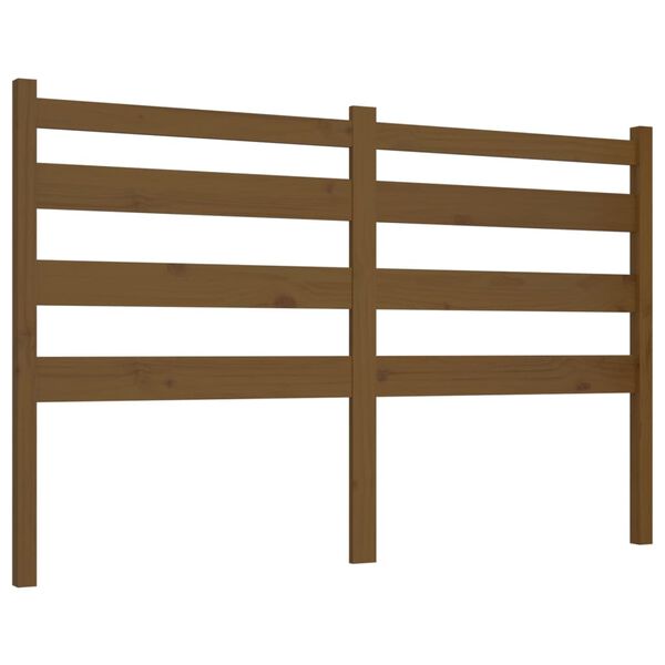 vidaXL T&ecirc;te de lit Marron miel 186x4x100 cm Bois massif de pin