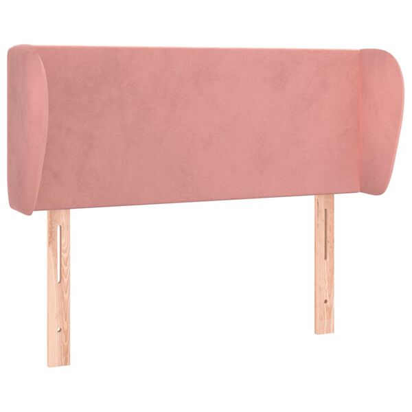 vidaXL Tête de lit avec oreilles Rose 83x23x78/88 cm Velours