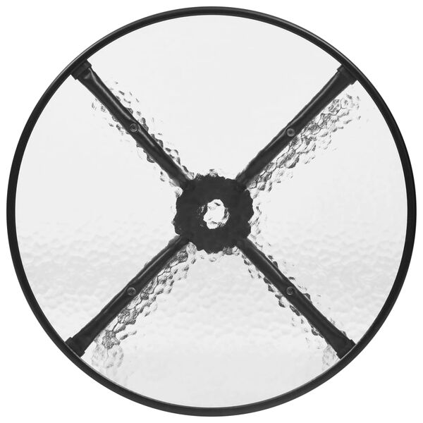 vidaXL Ensemble &agrave; manger de jardin 3 pcs Noir