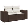 vidaXL Salon de jardin avec coussins 5 pcs marron r&eacute;sine tress&eacute;e