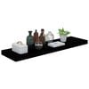 vidaXL Étagère murale flottante 2 pcs Noir brillant 90x23,5x3,8 cm MDF