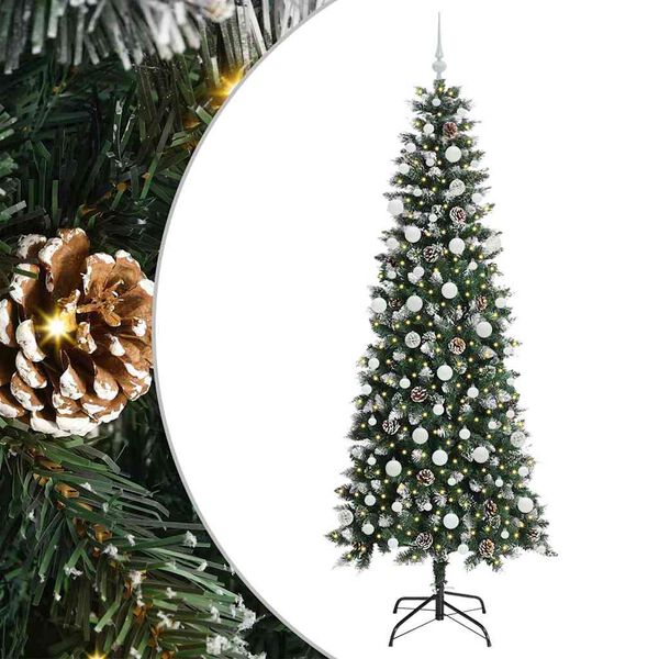 vidaXL Sapin de Noël artificiel avec 300 LED Vert 86 x 86 x 210 cm