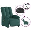 vidaXL Fauteuil de massage inclinable &eacute;lectrique Vert fonc&eacute; Tissu