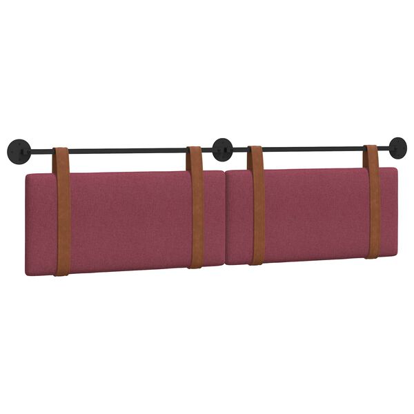 vidaXL T&ecirc;te de lit suspendue Uni Bordeaux 170 x 55 x 5 cm PU antique