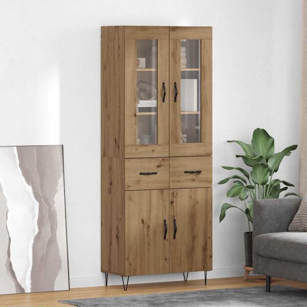 vidaXL Haut Armoire avec tiroir Ch&ecirc;ne artisanal 69,5 x 34 x 90 cm