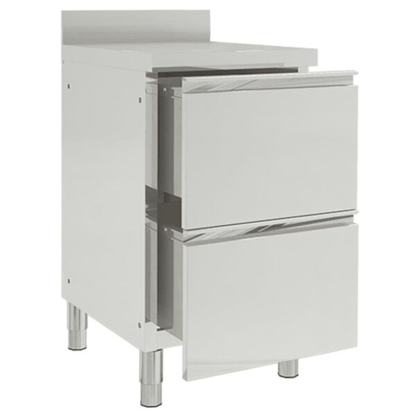vidaXL Armoire de cuisine commerciale avec 2 tiroirs 50 x 60 x 96 cm