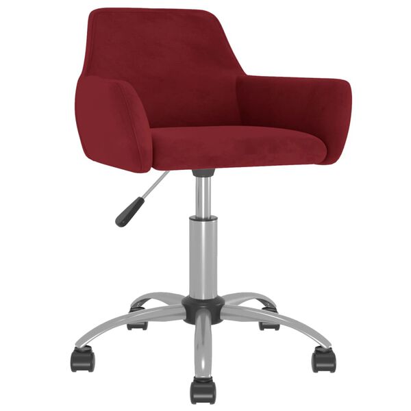 vidaXL Chaises &agrave; manger pivotantes lot de 4 Rouge bordeaux Velours
