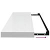 vidaXL &Eacute;tag&egrave;re murale flottante 2 pcs Blanc brillant 90x23,5x3,8cm MDF
