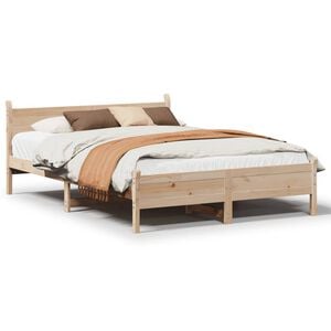 vidaXL Cadre de lit sans matelas 120x190 cm bois de pin massif