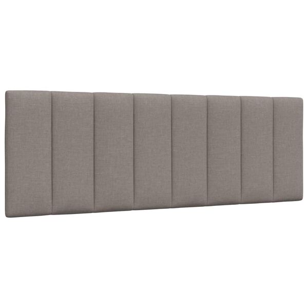 vidaXL Coussin de t&ecirc;te de lit Hanko taupe 140 cm tissu