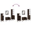 vidaXL Ensemble d'armoires de salle de bain 4 pcs ch&ecirc;ne marron