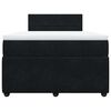 vidaXL Sommier &agrave; lattes de lit avec matelas Noir 120x200 cm Velours