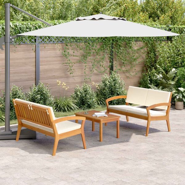 vidaXL Ensemble bistrot 3 pcs Marron 114,5 x 70,5 x 72,5 cm Polyester