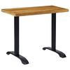 vidaXL Pieds de table de bistro 2 pcs noir 61x8x72 cm fonte