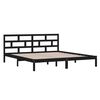 vidaXL Cadre de lit sans matelas noir bois massif 140x190 cm