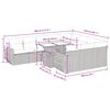 vidaXL Ensemble de canap&eacute;s de jardin 11 pcs et coussins rotin acacia
