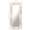 vidaXL Miroir Blanc 110x50 cm Bois de manguier massif