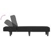 vidaXL Chaise longue noir velours