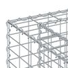 vidaXL Lit sur&eacute;lev&eacute; gabion Argent&eacute; 50 x 50 x 80 cm Acier galvanis&eacute;