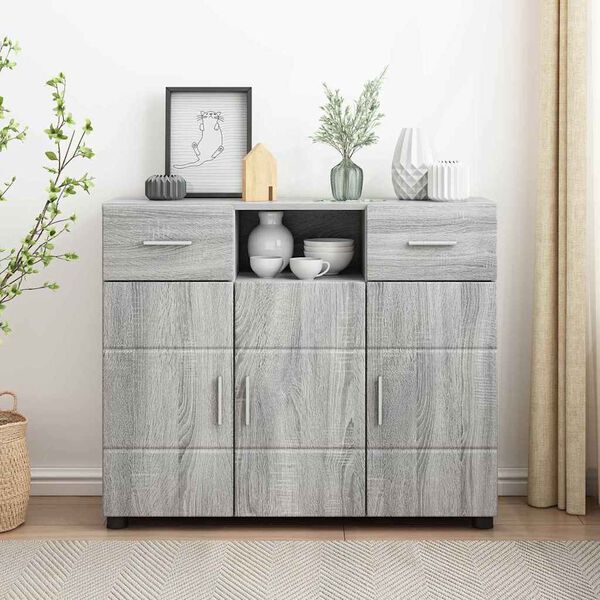 vidaXL Cabinet en Bois avec tiroir Gris Sonoma 88,5 x 30,5 x 73 cm