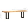 vidaXL Banc 160 cm Bois de manguier brut massif et acier