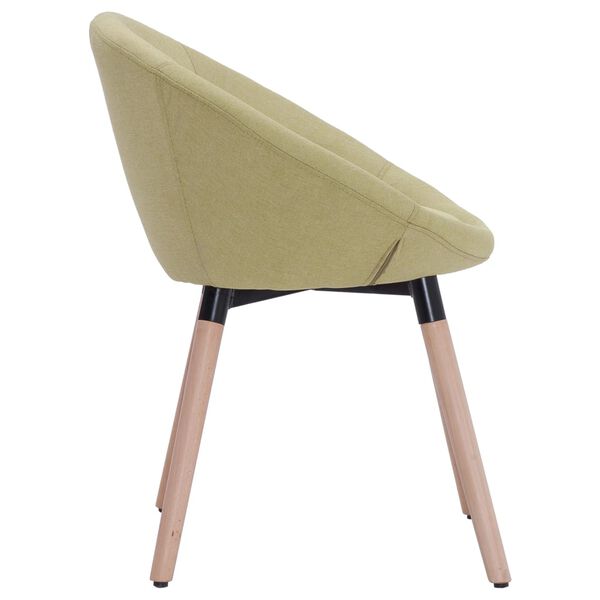 vidaXL Chaise de salle &agrave; manger Vert Tissu
