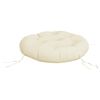 vidaXL Coussin rond cr&egrave;me &Oslash; 60 x11 cm tissu oxford