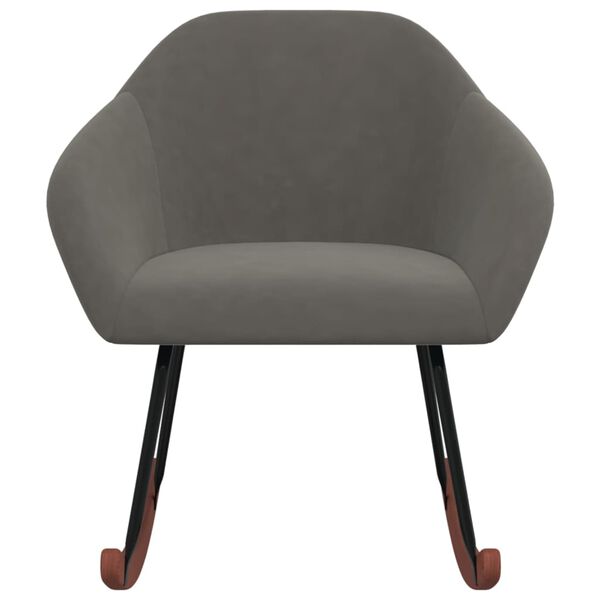 vidaXL Chaise &agrave; bascule Gris fonc&eacute; Tissu