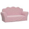 vidaXL Canap&eacute; pour enfants 2 places Rose Peluche douce
