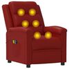 vidaXL Fauteuil de massage électrique Rouge bordeaux Similicuir