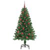 vidaXL Sapin de No&euml;l artificiel Vert 150 cm PVC, Acier et Plastique