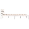 vidaXL Cadre de lit sans matelas bois de pin massif 140x190 cm blanc