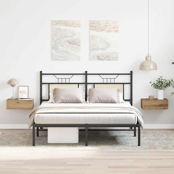 vidaXL Tables de chevet flottantes 2 pcs chêne artisanal 40x32x15 cm