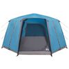 vidaXL Tente Cabane avec toit avec stockage Bleu 425 x 396 x 222 cm