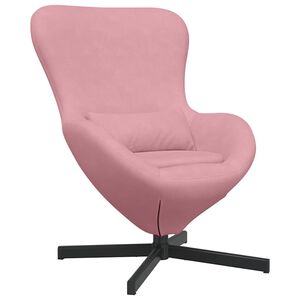 vidaXL Fauteuil &oelig;uf Rose 63 x 73 x 90 cm Velours