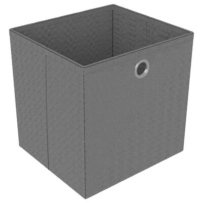 vidaXL Étagère à 9 cubes avec boîtes Gris 103x30x107,5 cm Tissu